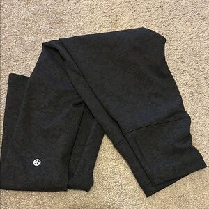 lululemon athletica Black Textured Workout Leggings
